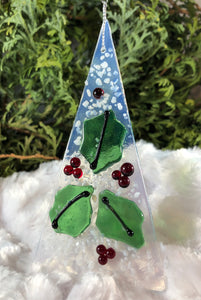 Holiday ornaments - Holly and Snow