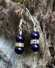 Load image into Gallery viewer, Little Gems - Dark Purple with Multicolored Crystals