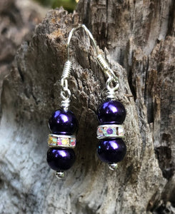 Little Gems - Dark Purple with Multicolored Crystals
