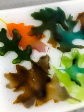 Load image into Gallery viewer, Seasonal Leaves Fused Glass Flat Dish