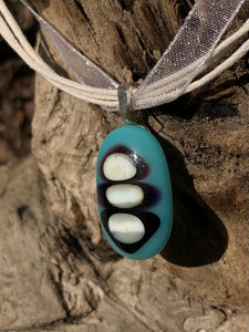 Abstract Fertility Amulet - Fused Glass Pendant