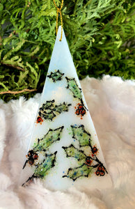 Holiday Ornaments - Handpainted Holly