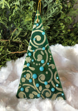 Load image into Gallery viewer, Holiday ornaments - Green with Gold and Blue