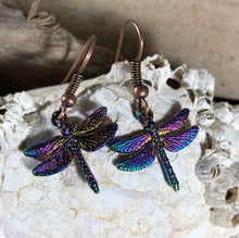 Load image into Gallery viewer, Colorful Dragonfly Earrings