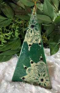 Holiday Ornaments - Forest Green / Mica / Embellished
