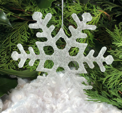 Holiday Ornaments - Frosty Snowflake - Iridescent Clear