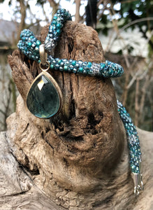 Kumihimo Necklace and Bracelet Set - Calm Waters