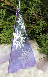 Holiday ornaments - Purple Snowflakes
