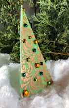 Load image into Gallery viewer, Holiday ornaments - Copper on Mint Green