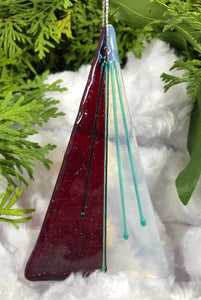 Holiday ornaments - Red Aqua and Opaline