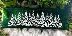 Wintry Trees Fused Glass Tray
