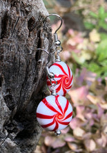 Load image into Gallery viewer, Peppermint Candy Lampwork Earrings
