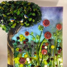 Load image into Gallery viewer, Lively Meadow Fused Glass Art Panel