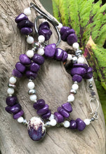 Load image into Gallery viewer, Mineral Necklace - Purple Marble