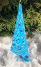 Load image into Gallery viewer, Holiday Ornaments - Turquoise Scroll / Mica / Embellished