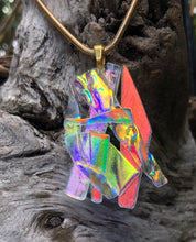 Load image into Gallery viewer, Dichro Cluster Fused Glass Pendant