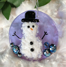 Load image into Gallery viewer, Holiday Ornaments - Frosty on Lavender