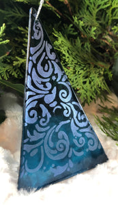 Holiday Ornaments - Blue Mica on Sea Blue