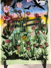Load image into Gallery viewer, Night Flight in the Meadow Fused Glass Art Panel