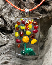 Load image into Gallery viewer, Raining Petals Fused Glass Pendant