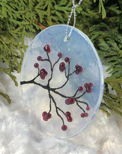 Holiday Ornaments - Berried Branch / Robin