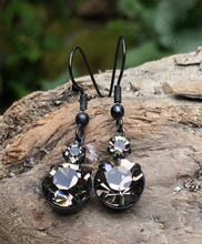 Load image into Gallery viewer, Vintage black Diamond Austrian Crystal Earrings