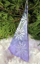 Load image into Gallery viewer, Holiday ornaments - Purple Snowflakes