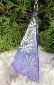 Holiday ornaments - Purple Snowflakes