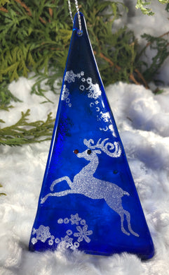 Holiday ornaments - Blue Rudolph