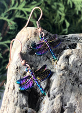 Load image into Gallery viewer, Colorful Dragonfly Earrings
