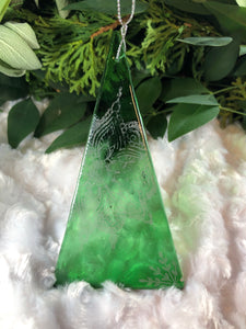 Holiday Ornaments - Green / Mica