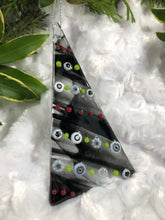 Load image into Gallery viewer, Holiday ornaments - Black Streaky Glass