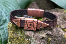 Load image into Gallery viewer, Leather Bracelet - Brown Southwest Flair