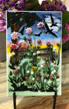 Load image into Gallery viewer, Night Flight in the Meadow Fused Glass Art Panel