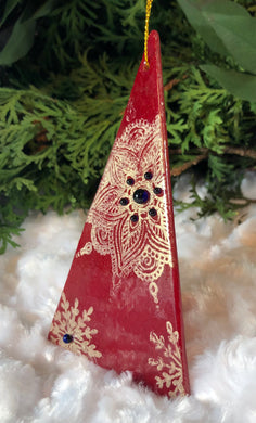 Holiday Ornaments - Red / Mica / Embellished