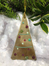 Load image into Gallery viewer, Holiday ornaments - Gold with Cranberry and Mint
