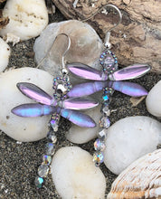 Load image into Gallery viewer, Dragonfly Beaded Earrings
