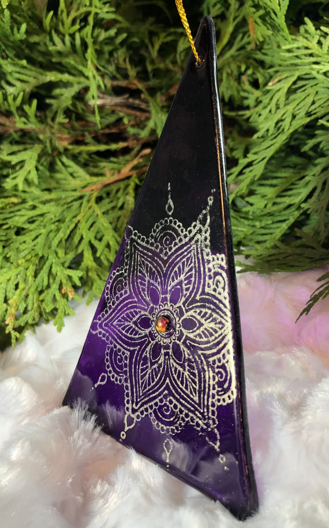 Holiday Ornaments - Violet / Mica / Embellished