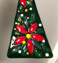 Load image into Gallery viewer, Holiday Ornaments - Poinsettias on Green Aventurine