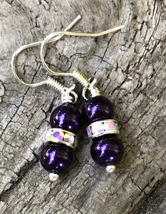 Little Gems - Dark Purple with Multicolored Crystals
