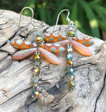 Load image into Gallery viewer, Dragonfly Beaded Earrings