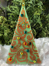 Load image into Gallery viewer, Holiday ornaments - Copper on Mint Green