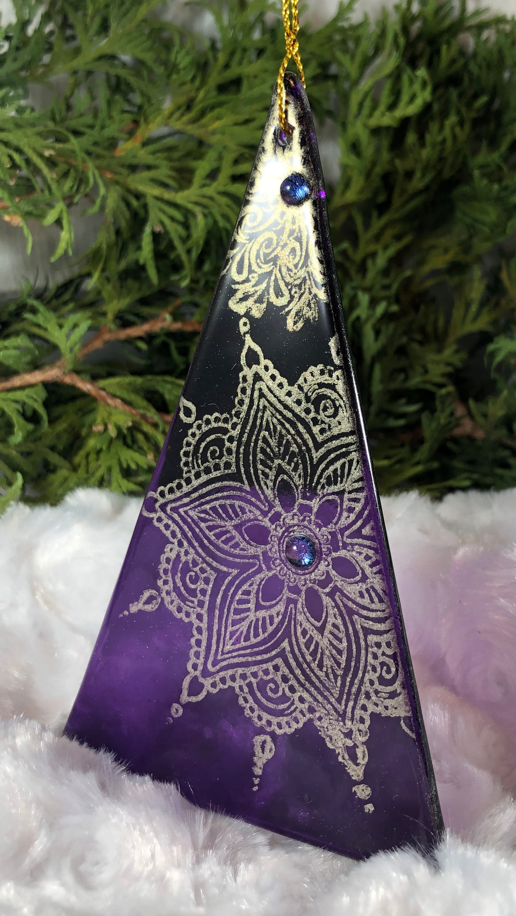 Holiday Ornaments - Violet / Mica / Embellished